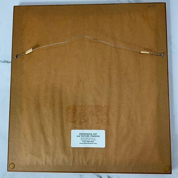 VINTAGE Custom Framed Needlepoint Rooster - Picture 4 of 4